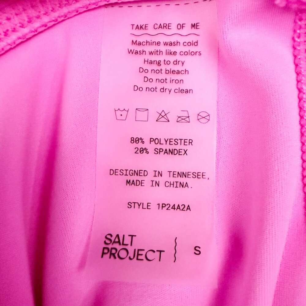 Salt Project Sculpt Cross Over Legging Women's Size S Bubblegum Pink High Rise - Picture 6 of 13